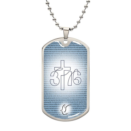 JOHN 3:16 DOG TAG - Elevated Spirit 