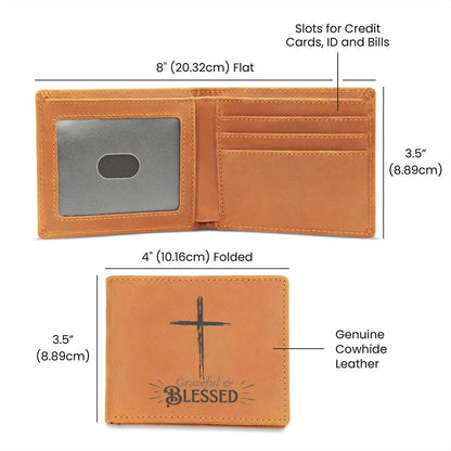 ELEVATED SPIRIT | GRATEFUL & BLESSED MEN'S LEATHER WALLET - Elevated Spirit 