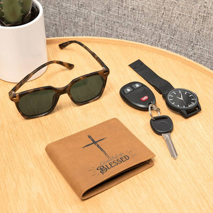 ELEVATED SPIRIT | GRATEFUL & BLESSED MEN'S LEATHER WALLET - Elevated Spirit 