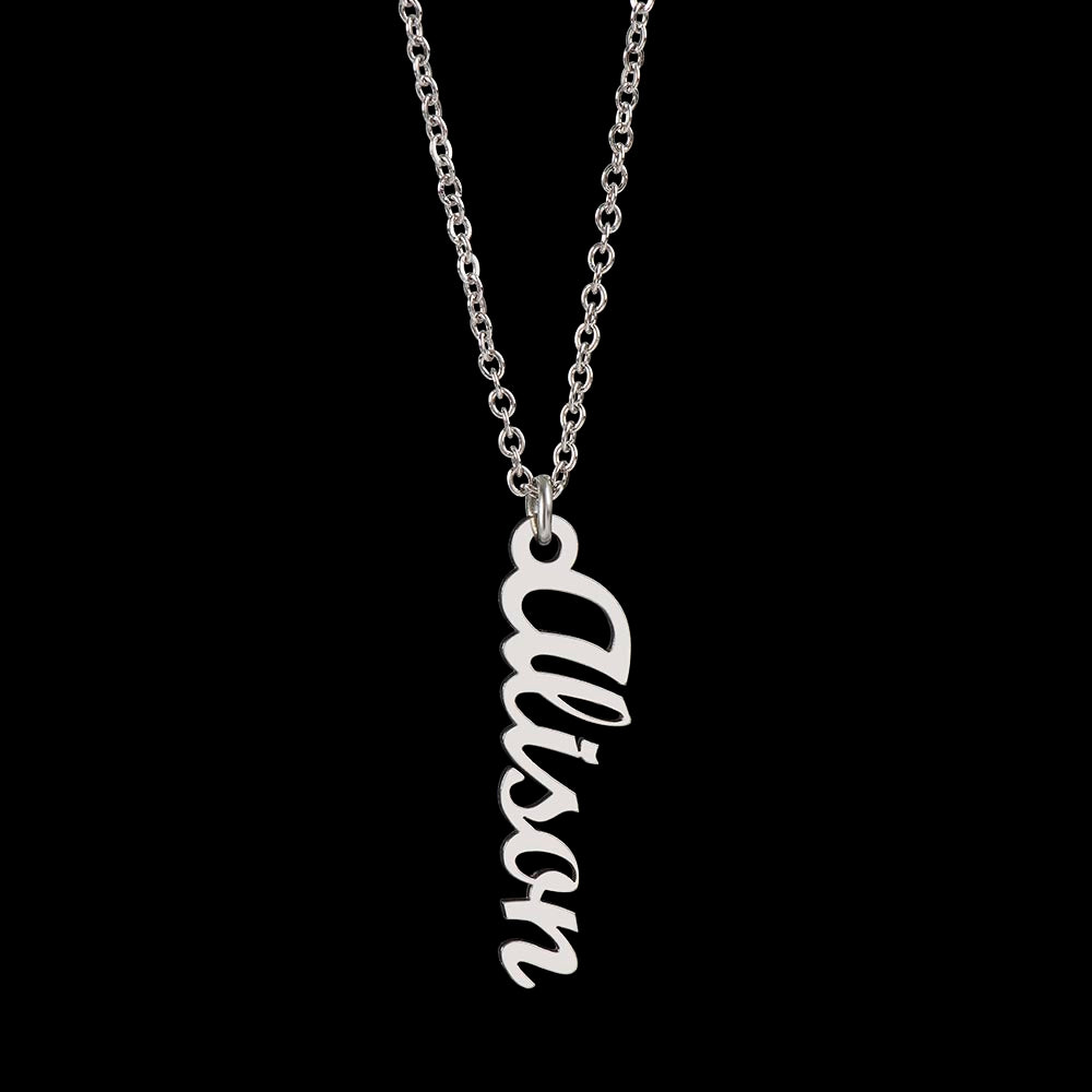 STT Vertical Custom Name Necklace - Made in USA - Elevated Spirit 