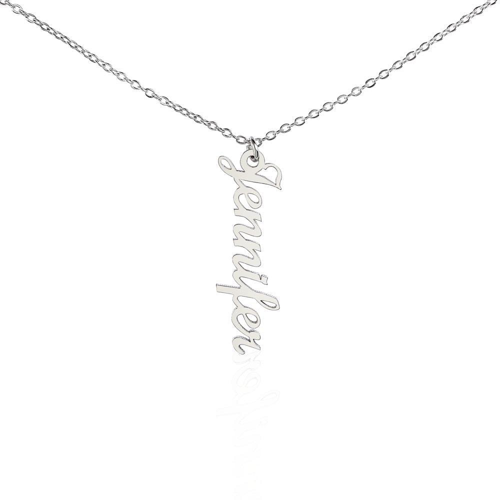 STT Vertical Custom Name Necklace - Made in USA - Elevated Spirit 