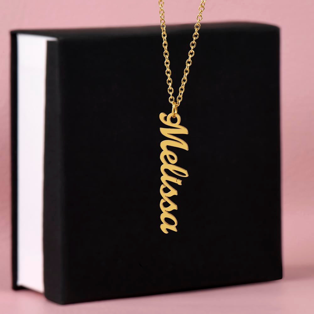 STT Vertical Custom Name Necklace - Made in USA - Elevated Spirit 