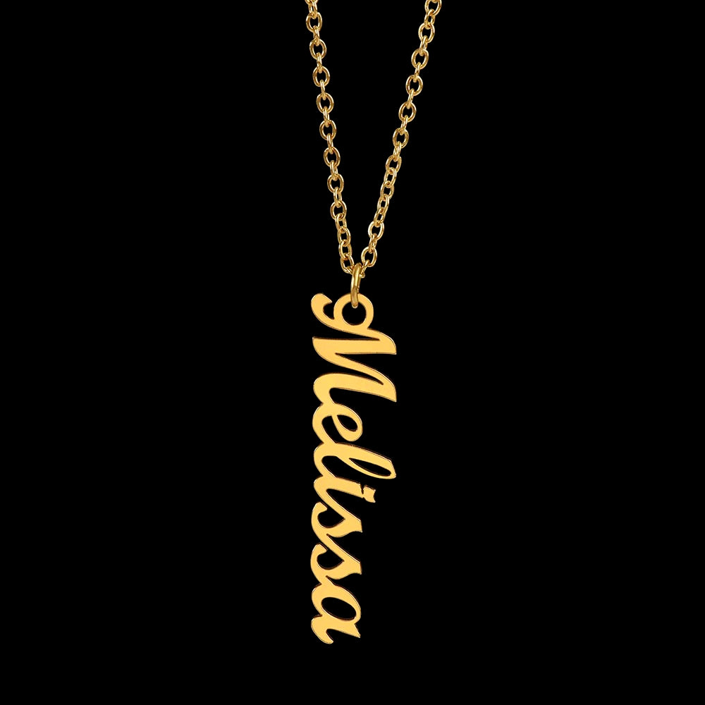 STT Vertical Custom Name Necklace - Made in USA - Elevated Spirit 