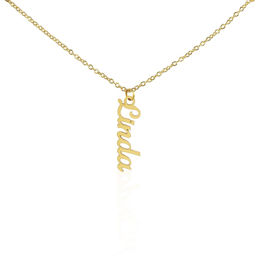 STT Vertical Custom Name Necklace - Made in USA - Elevated Spirit 