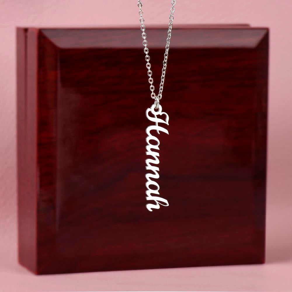 STT Vertical Custom Name Necklace - Made in USA - Elevated Spirit 