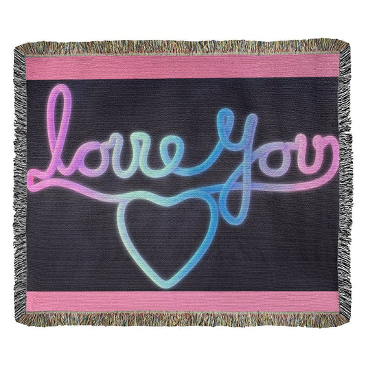 ELEVATED SPIRIT | LOVE YOU WOVEN BLANKET - Elevated Spirit 