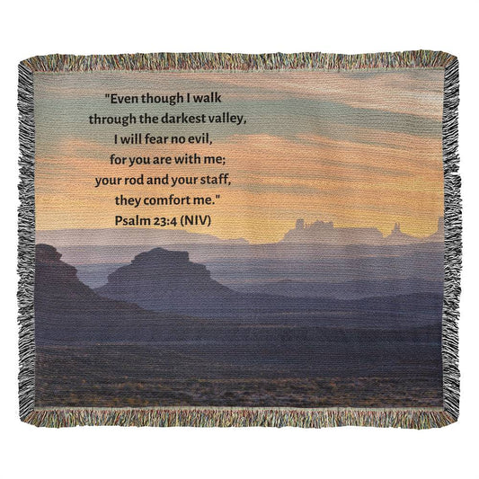 ELEVATED SPIRIT | PSALM 23:4 WOVEN BLANKET - Elevated Spirit 