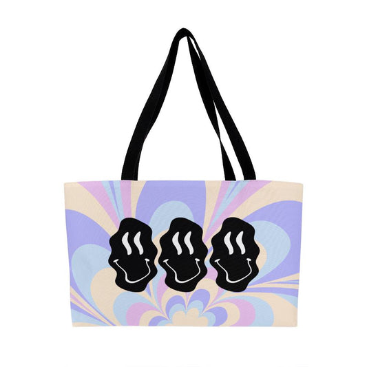 ELEVATED SPIRIT | PSYCHEDELIC MELTING HAPPY FACE WEEKENDER BAG - Elevated Spirit 