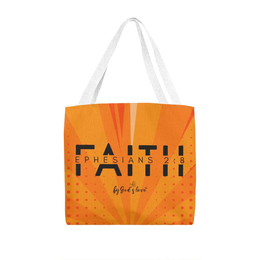 ELEVATED SPIRIT | FAITH - EPHESIANS 2:8 BY GOD'S LOVE TOTE BAG - Elevated Spirit 