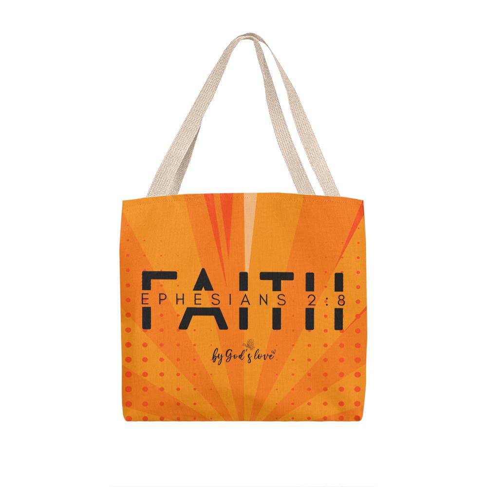 ELEVATED SPIRIT | FAITH - EPHESIANS 2:8 BY GOD'S LOVE TOTE BAG - Elevated Spirit 