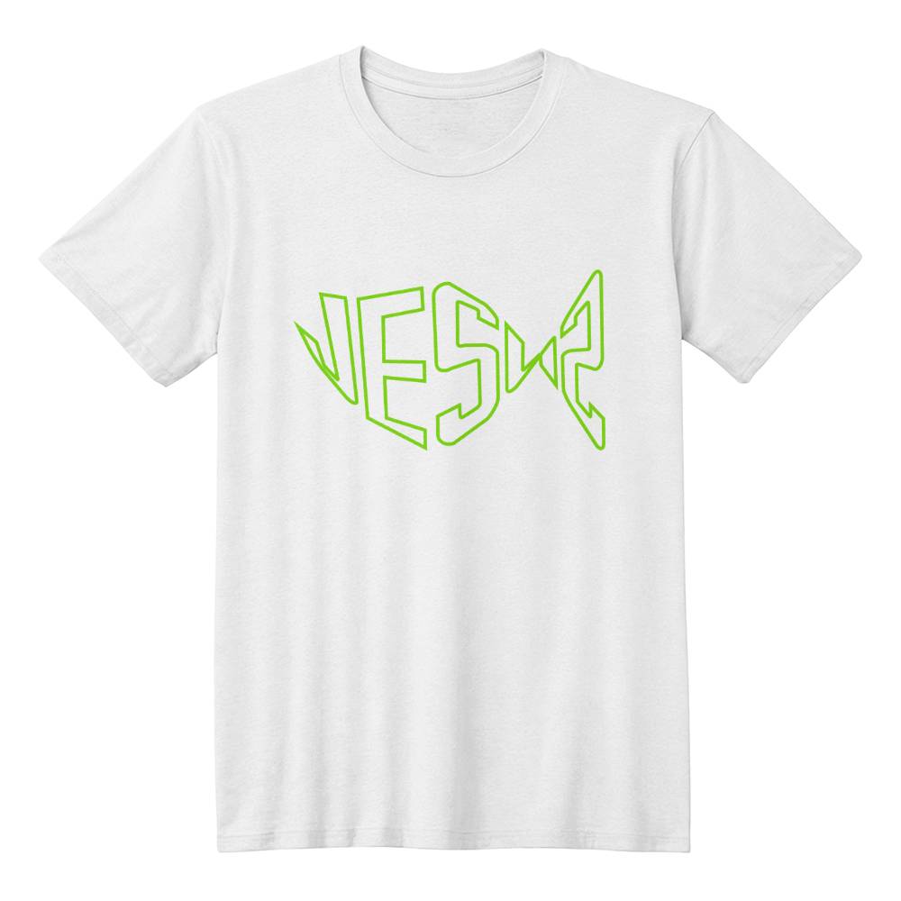 ELEVATED SPIRIT | NEON GREEN JESUS T-SHIRT - Elevated Spirit 