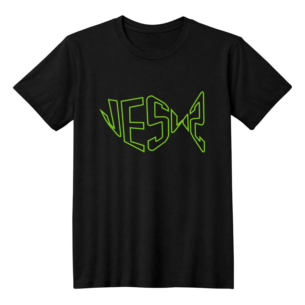 ELEVATED SPIRIT | NEON GREEN JESUS T-SHIRT - Elevated Spirit 