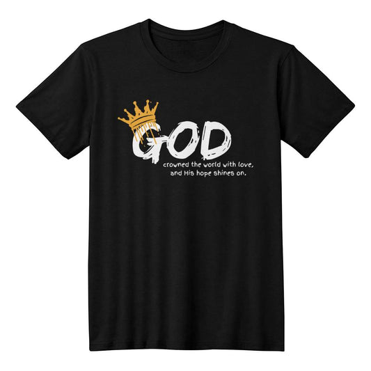 BLACK ADULT CHRISTIAN TEE CROWNED IN LOVE 