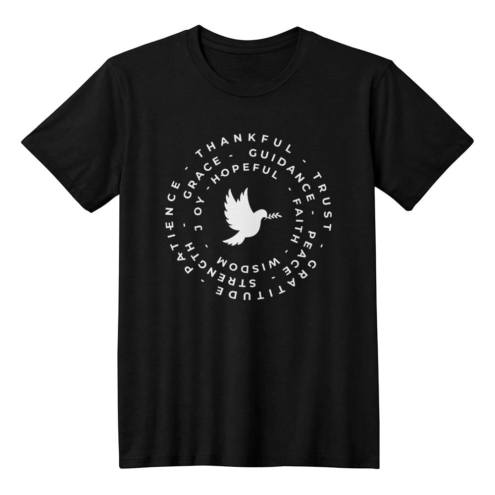 ELEVATED SPIRIT | FAITH & STRENGTH BLACK UNISEX CHRISTIAN TEE - Elevated Spirit 