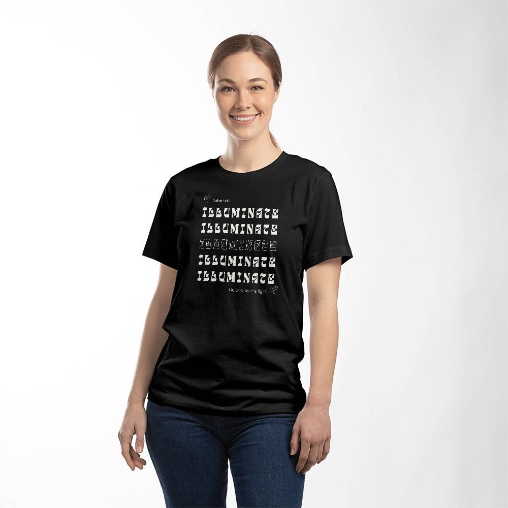 JOHN 8:12 ILLUMINATE CHRISTIAN TEE