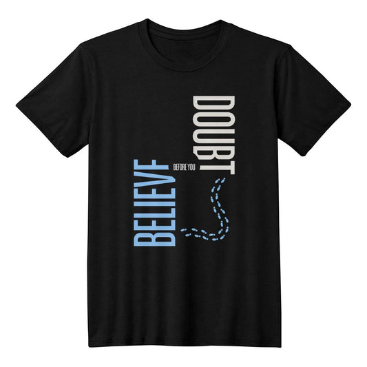 Black Christian Tee from doubt to believe 