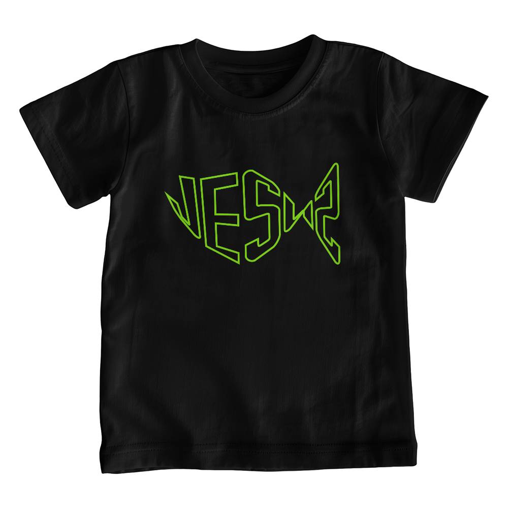 ELEVATED SPIRIT | NEON GREEN JESUS YOUTH TEE - Elevated Spirit 