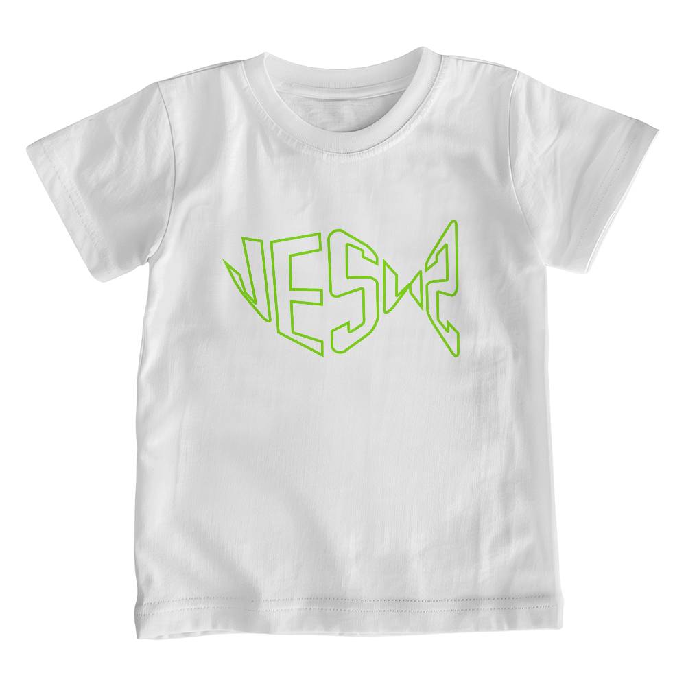 ELEVATED SPIRIT | NEON GREEN JESUS YOUTH TEE - Elevated Spirit 