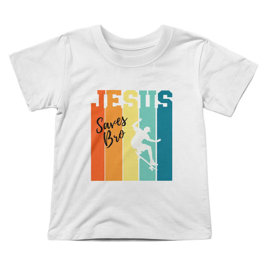 WHITE TSHIRT FOR KIDS|JESUS SAVES BRO