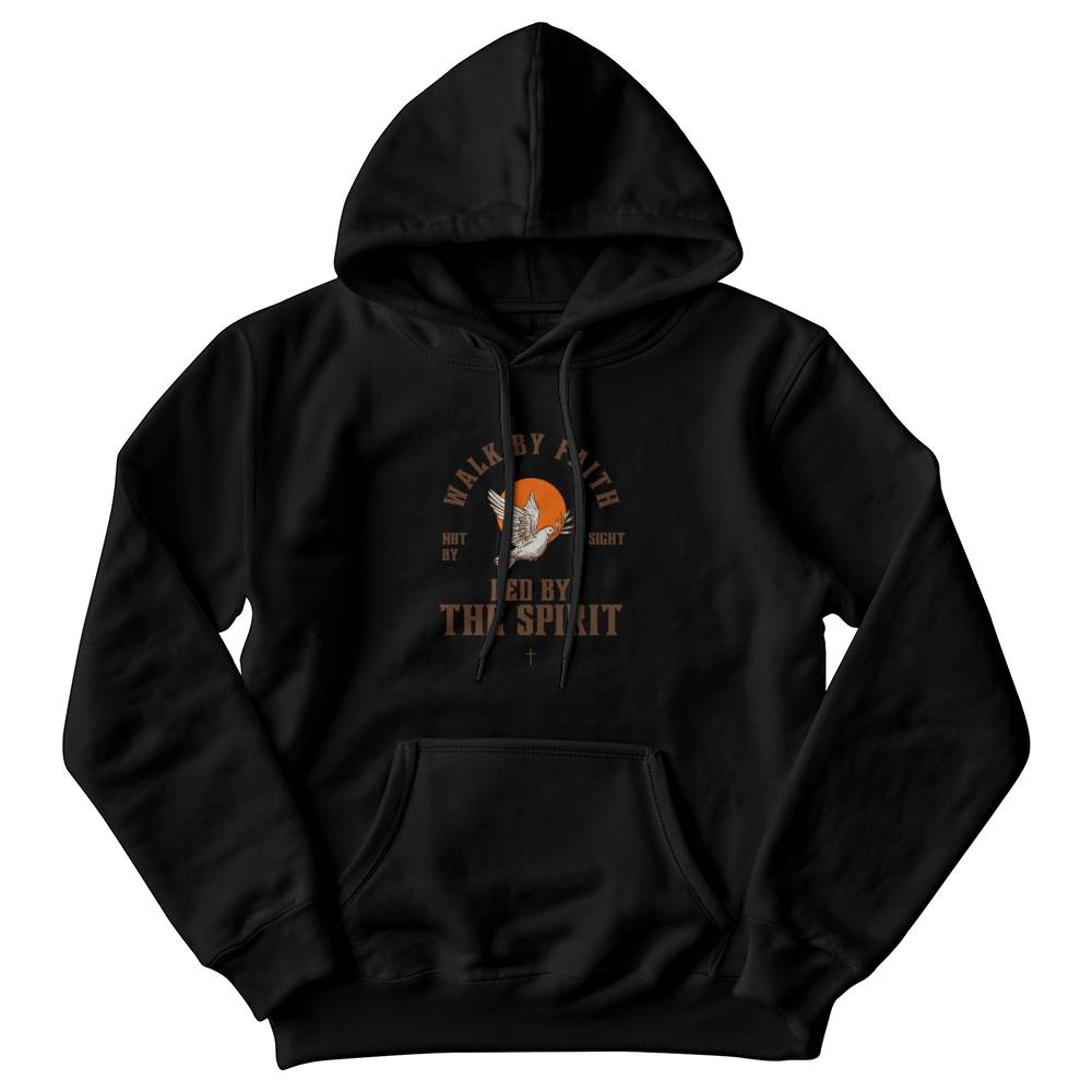 WALK BY FAITH BLACK CHRISTIAN HOODIE